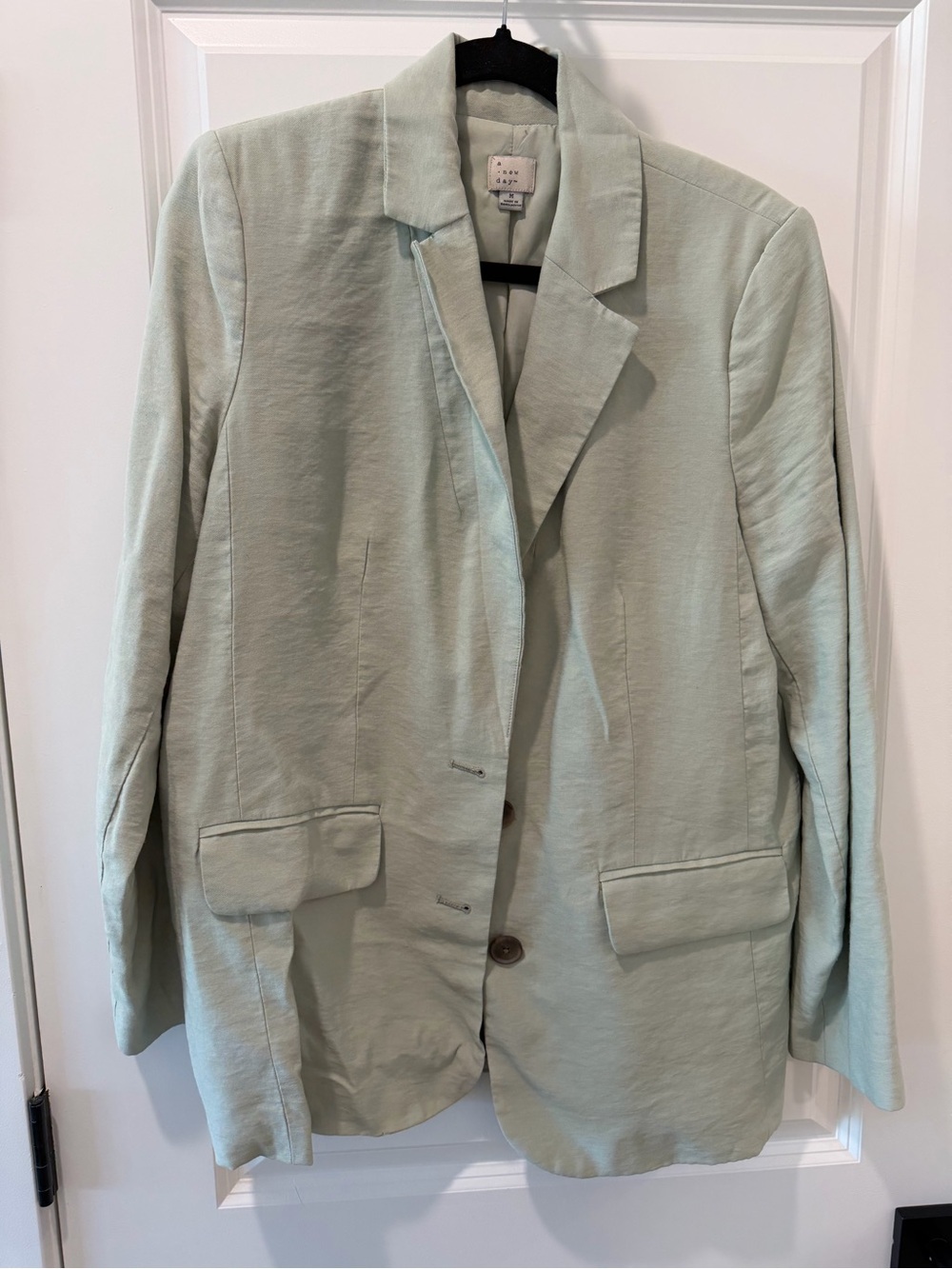 a new day Light Mint Green Single-Breasted Blazer